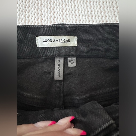 Good American High Rise Black Skinny Jeans Size 2/26 - Picture 4 of 5